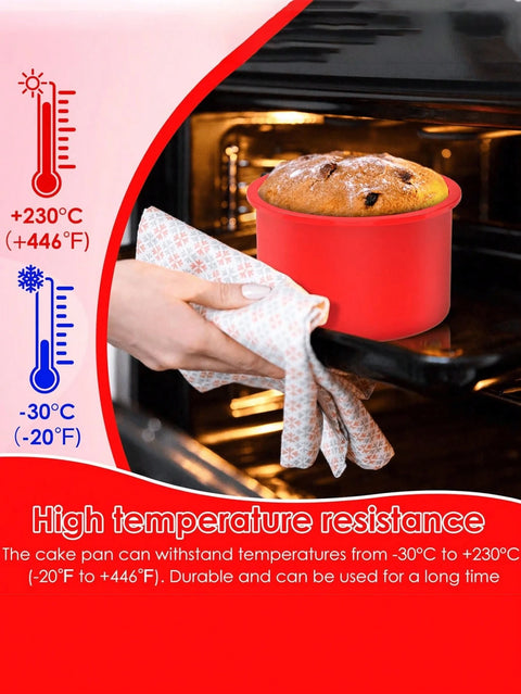 3-Piece Foldable Silicone Round Cake Mold Set heat resistant -30 to 230C Munchies Tools