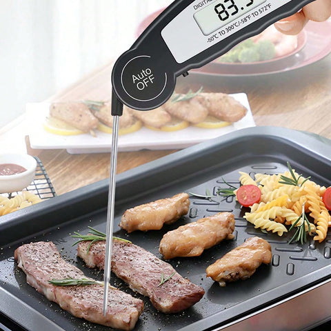 Checking meat temperature