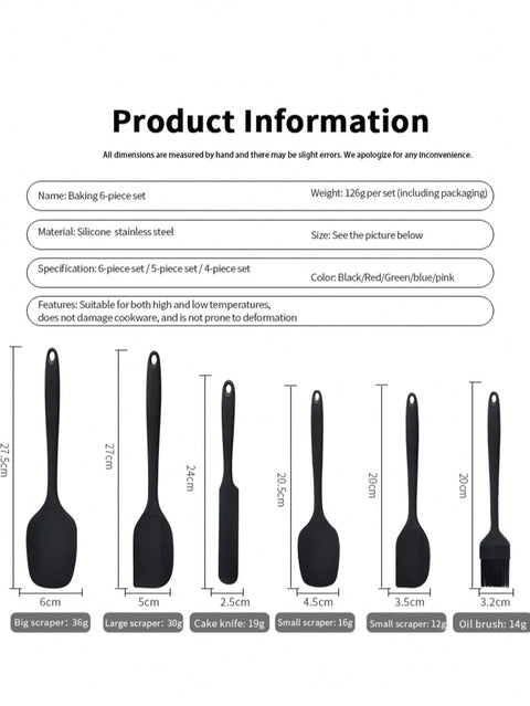 Silicone utensil set sizes