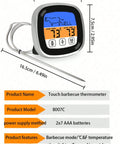 Touchscreen thermometer size 7.5 cm, probe 16.5 cm