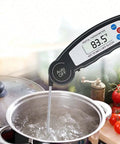 Instant read thermometer in boiling water