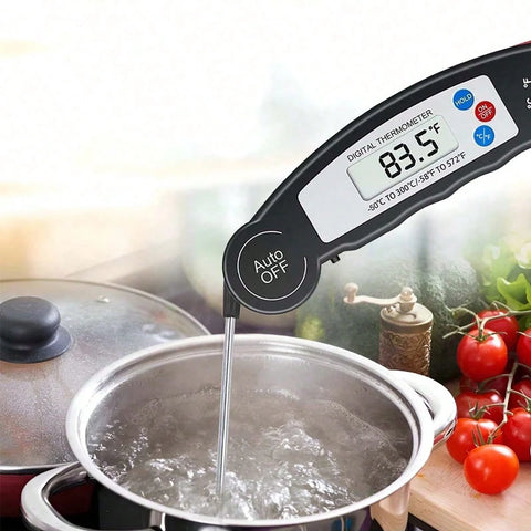 Instant read thermometer in boiling water