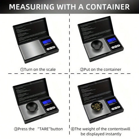 Weighing with a container
