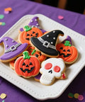 Witch hat and skull cookies
