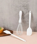 Silicone whisk, spatula and pastry brush set