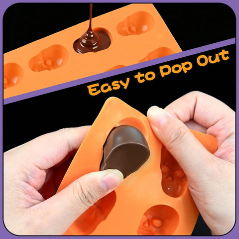 Easy to pop out skull chocolates