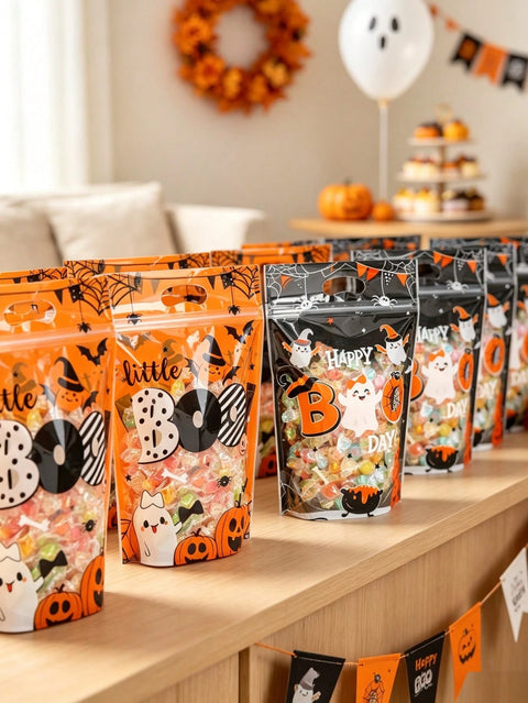 Treat bags on a table