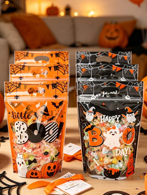 Halloween treat bags filled with candy