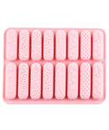 Pink 16-cavity bar mold top view