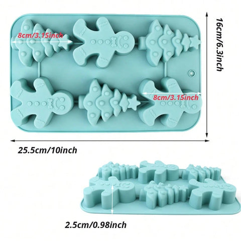 Gingerbread and tree mold dimensions 25.5 x 16 cm