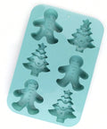 Gingerbread man and Christmas tree silicone mold