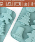Christmas silicone molds close-up