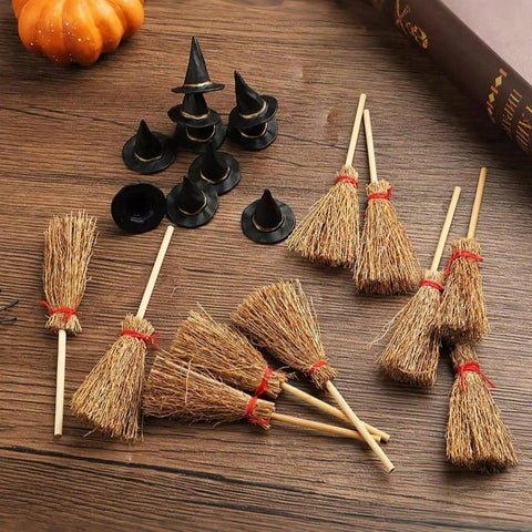 Witch hats and brooms