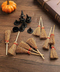 Mini witch hat and broom set