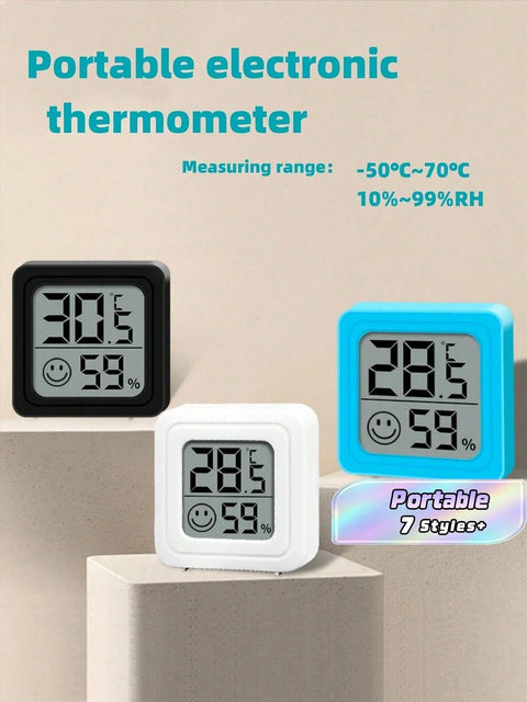 Portable electronic thermometer range