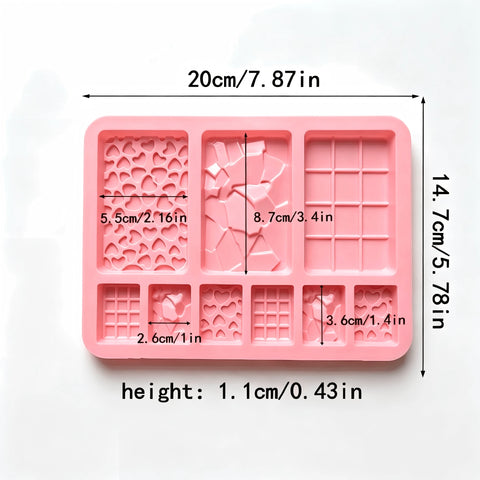Chocolate bar mold dimensions 20 x 14.7 cm