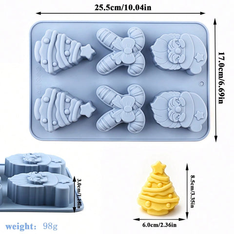 Christmas silicone cake mold dimensions 25.5 x 17 cm