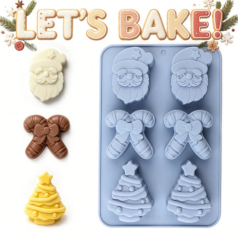 Christmas mold with finished treats