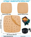 Air fryer parchment sheet size 20.5 cm
