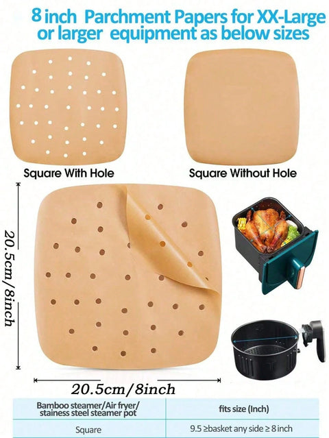 Air fryer parchment sheet size 20.5 cm