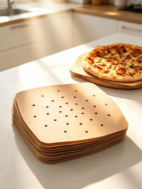 Stack of air fryer parchment sheets