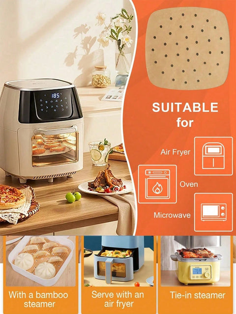 Parchment for air fryer, oven and microwave