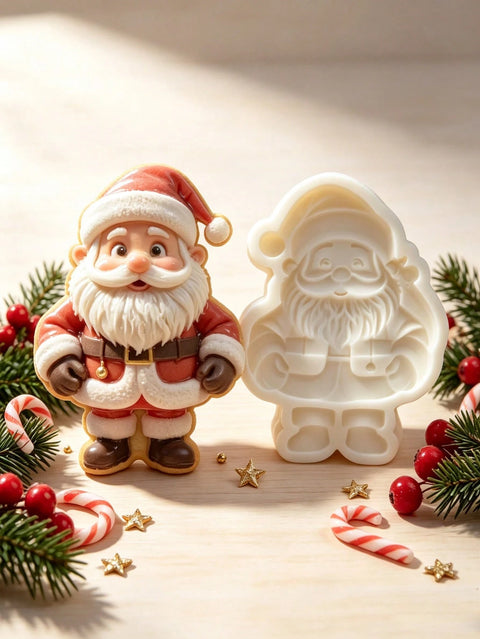 Santa Claus silicone mold with figure