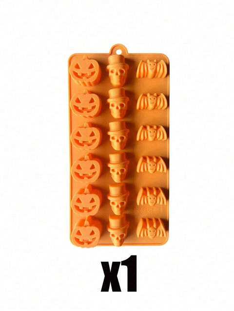 Orange 18-Cavity – Pumpkin, Skull & Bat