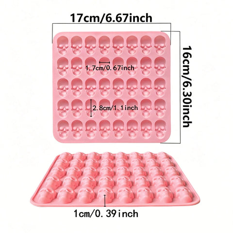 Mini skull silicone mold dimensions 17 x 16 cm