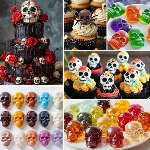 40 cavity mini skull silicone mold