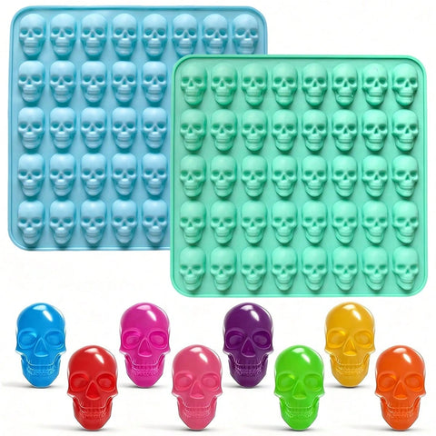 40 cavity mini skull silicone mold
