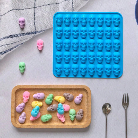 40 cavity mini skull silicone mold