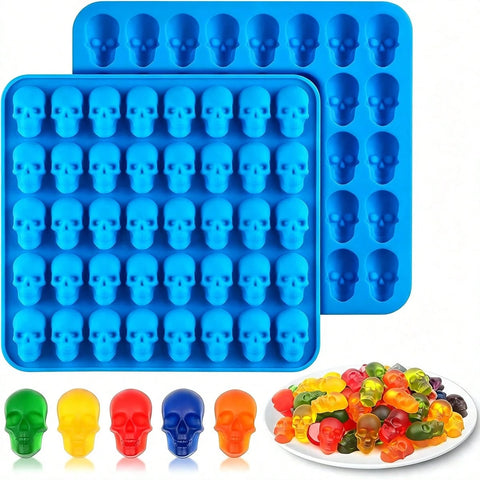 40 cavity mini skull silicone mold