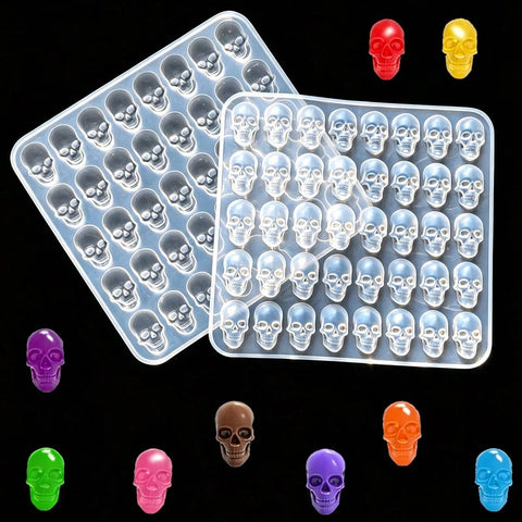 40 cavity mini skull silicone mold