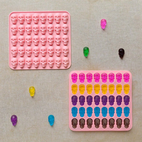 40 cavity mini skull silicone mold