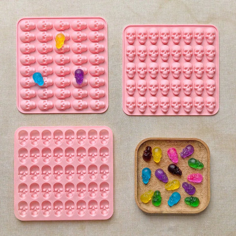 40 cavity mini skull silicone mold