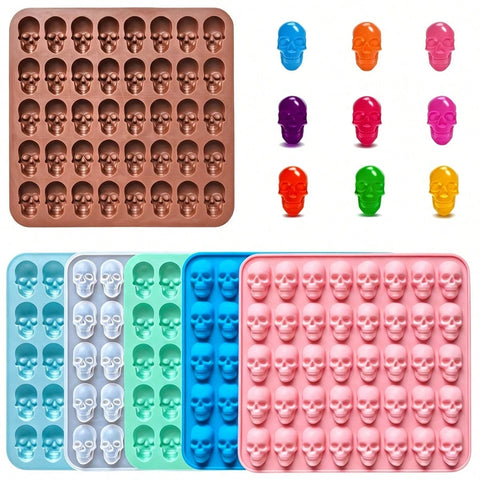 40 cavity mini skull silicone mold