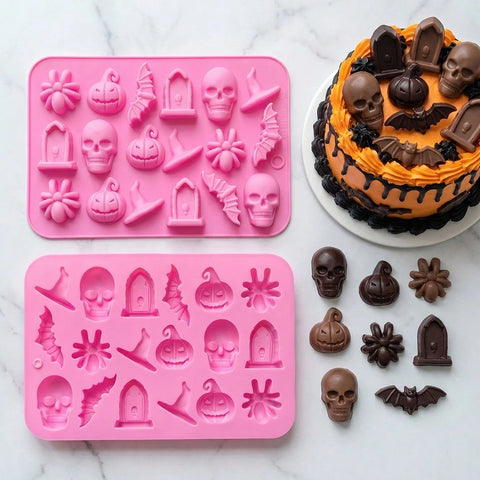 Halloween chocolates from mold