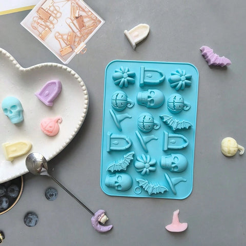 Blue Halloween silicone mold