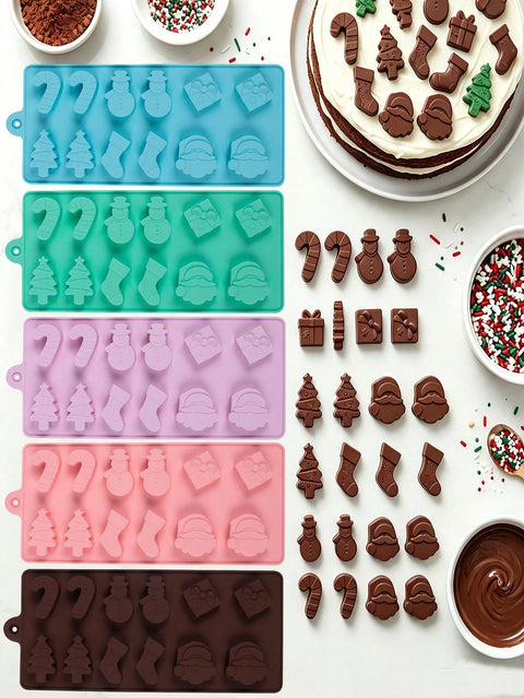 Christmas molds with chocolates