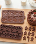Brown molds with chocolates