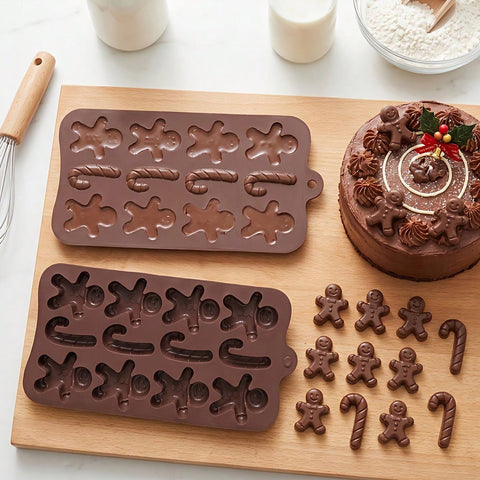 Brown molds with chocolates