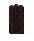Brown gingerbread man and candy cane silicone mold
