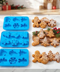 Christmas molds with cookies