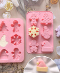 Pink Christmas silicone mold