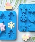 Blue Christmas mold with treats