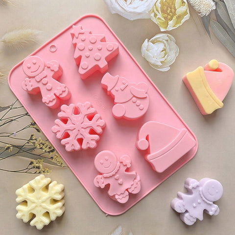 Pink Christmas mold with treats