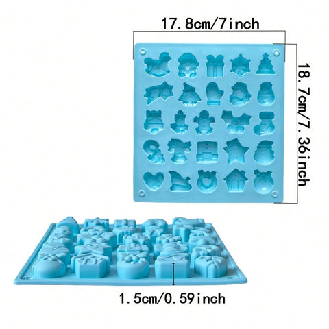 Christmas silicone mold dimensions 17.8 x 18.7 cm