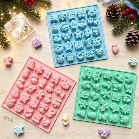 Christmas shapes silicone mold