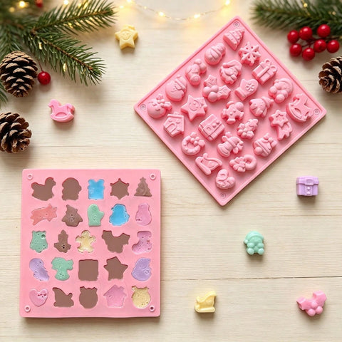 Santa and snowman shapes